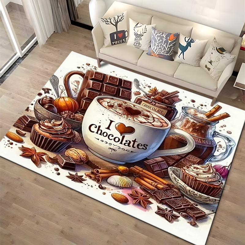 15 Size Coffee Cup Landscape Area Rugs Carpet for Home Living Room Bedroom Sofa Doormat Decoration Non slip Kids Mats Gifts