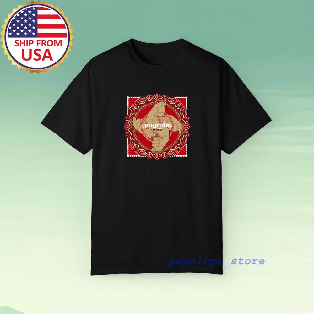 Amorphis Sacrifice Men#039;s Black Size S5XL Unisex T-Shirt S