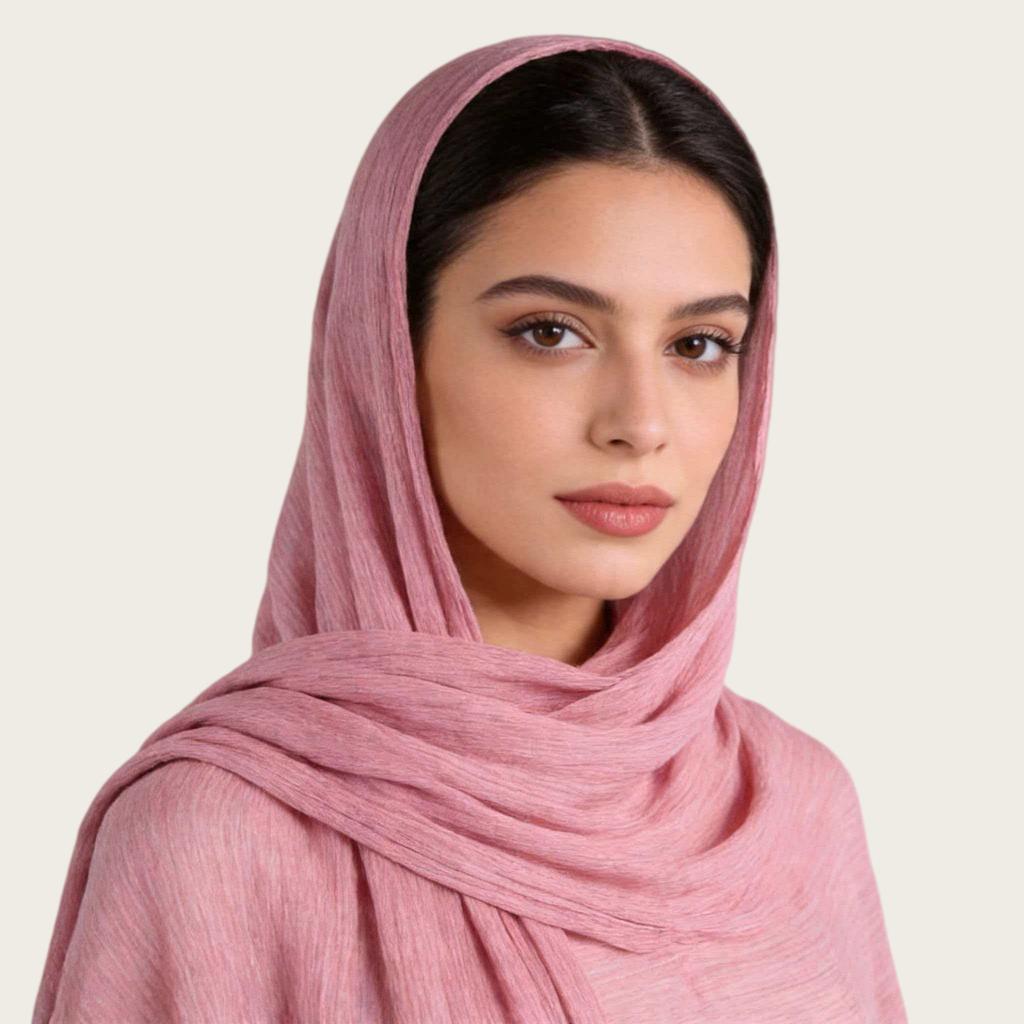 Soft Crinkled Long Scarf Vintage Wrap for Women Lightweight 14
