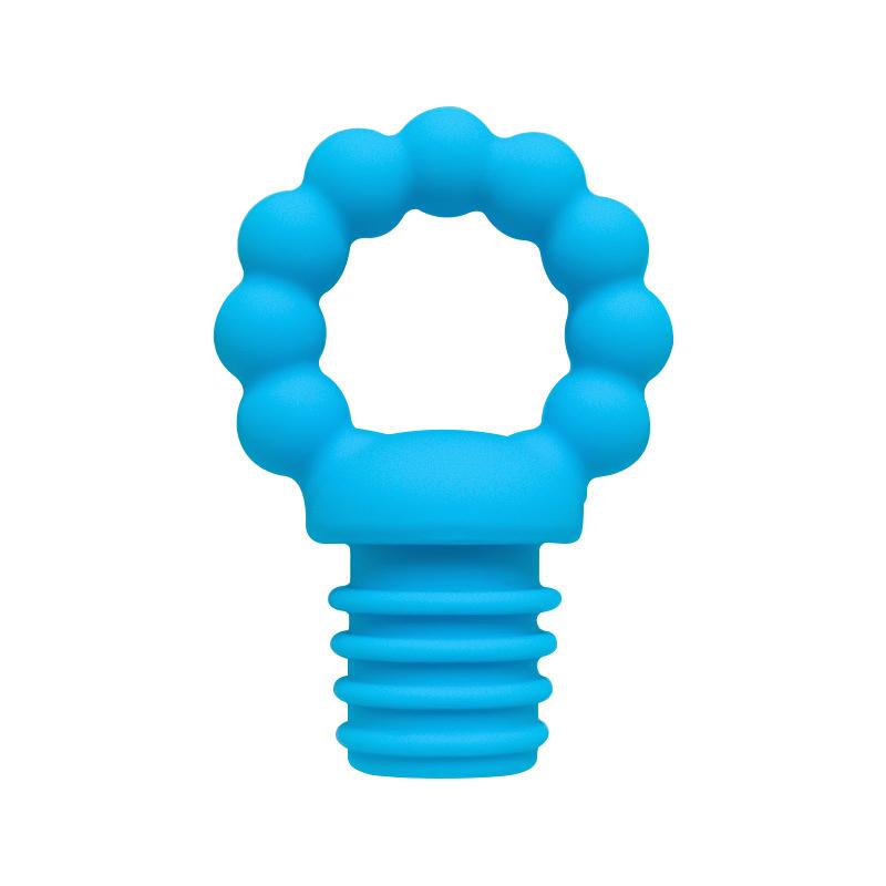 

1 шт. Многоразовые силиконовые пробки для винных бутылок, Герметичная укупорка, Зимний вакуумный винный стопор, Безопасная пробка для украшения вечеринки небесно-голубой