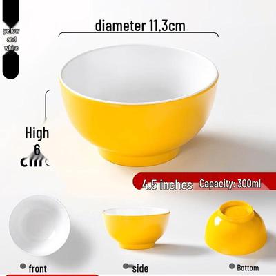 Two-Tone Melamine Wide-Mouth Noodle Bowls