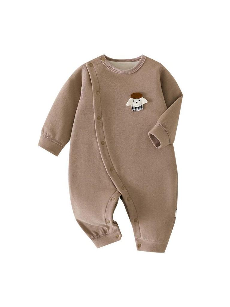 Infant Unisex Long Sleeve Warm Bodysuit - Autumn/Winter Jumpsuit for Newborns