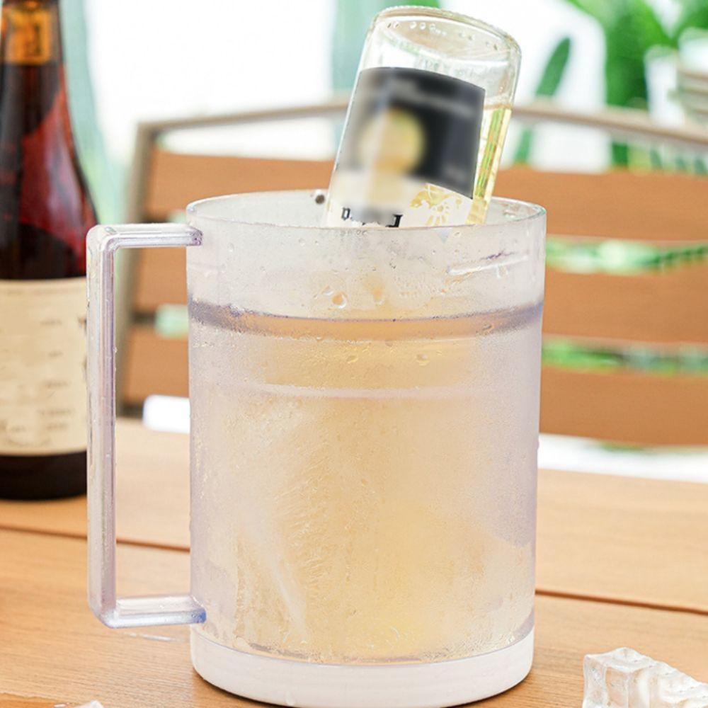 Double Layer Ice-cooled Juicer Cup USB Rechargeable Extract Juice Cup Cold Drink Cup Cooling