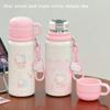 Cute Student High Value Niche Stainless Steel with Straw Thermos Cup Ins Wind Large Capacity Cartoon Girl Water Cup