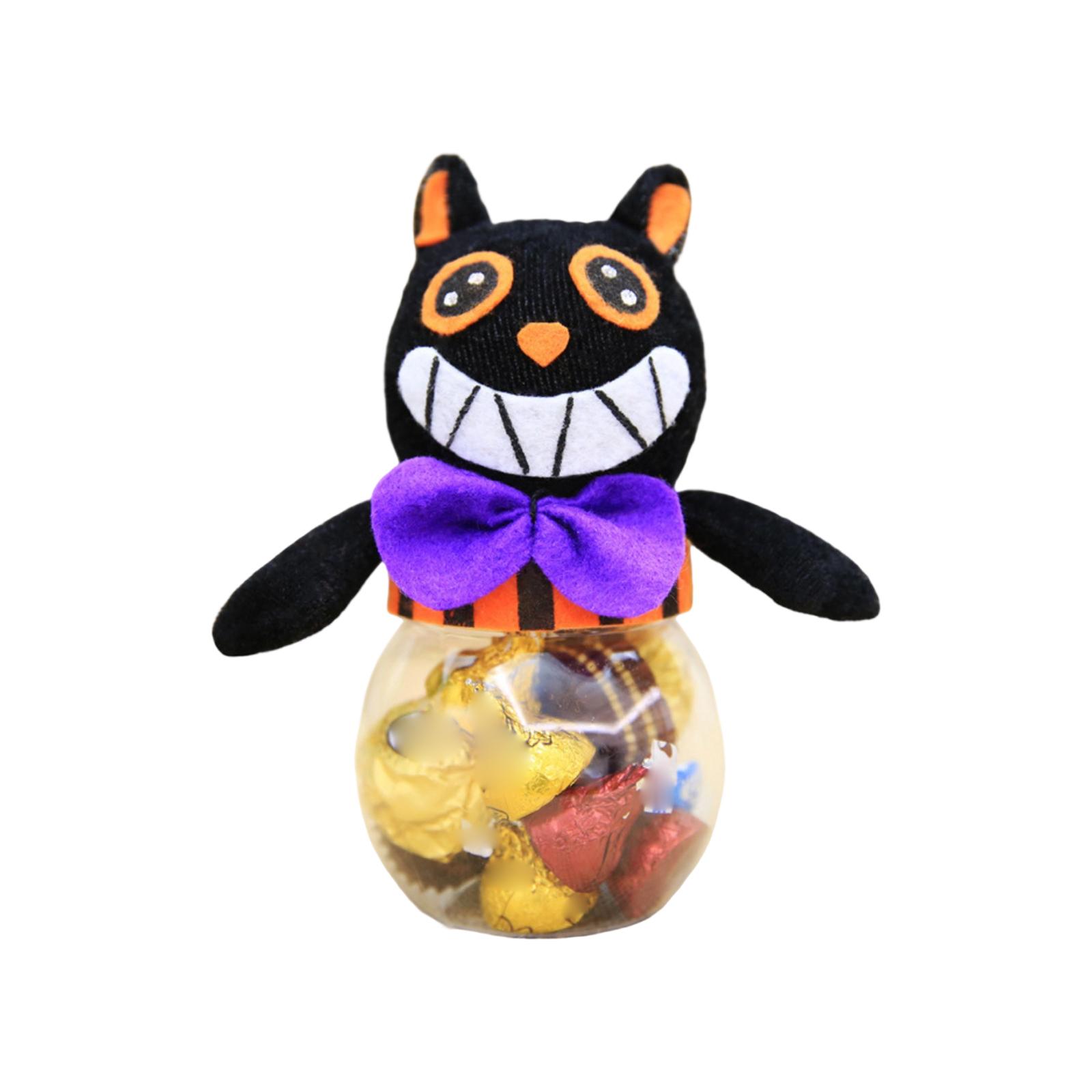 

New Halloween Decorations, Festival Atmosphere Arrangement Gift Box, Creative Cat Pumpkin Candy Jar One Size