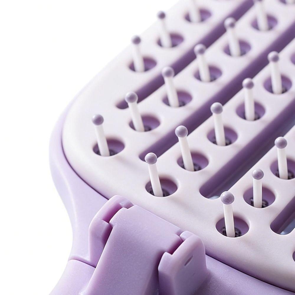 Purple Color Anti-Static Massage Comb Foldable Hair Brush Salon Hair Massage Scalp Comb
