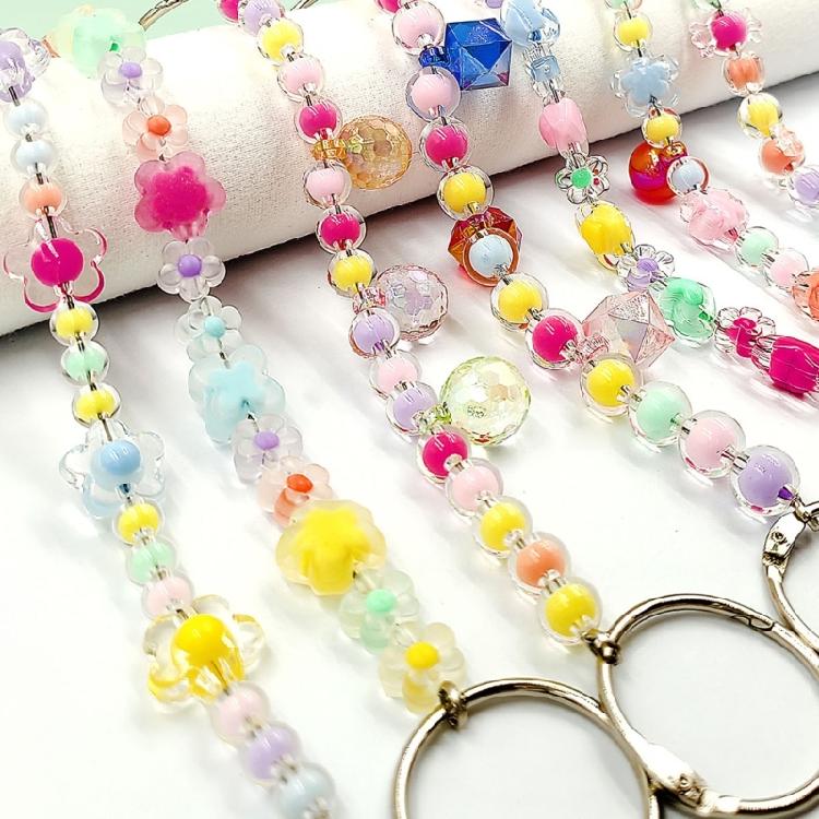 10pc Playful Shoe Jewelry Assorted Beaded Charms Frosted Acrylic Chains for Teens Girls Clogs Party Shoes