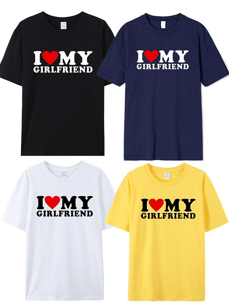 I Love My Boyfriend Clothes I Love My Girlfriend T-Shirt Men So Please Stay Away From Me Funny BF GF Saying Quote Gift Tee Tops