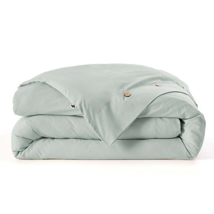 Housse de couette en percale 240 x 260 cm vert celadon Perrine