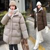 Down cotton-padded clothes for women's winter new medium and long knee-padded clothes, loose student cotton-padded jackets, and thick coats.