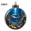 Einzigartige Meeresleben Weihnachtsgeschenke Ozean Kugel Ornament, Klar Acryl Leuchtender Seestern Feiertags Tischdeko Hängende Dekoration für Weihnachten