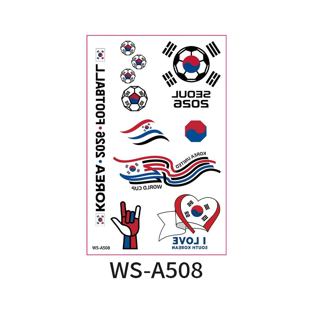 World fan national flag face stickers for football events, waterproof and sweat-resistant, suitable for competitions and sports events, tattoo