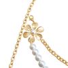 Multilayer Pearl Waist Chain Heart Rhinestone Punk Thin Waist Chain Elegant Waist Accessories Women Body Chain Belt Bridal