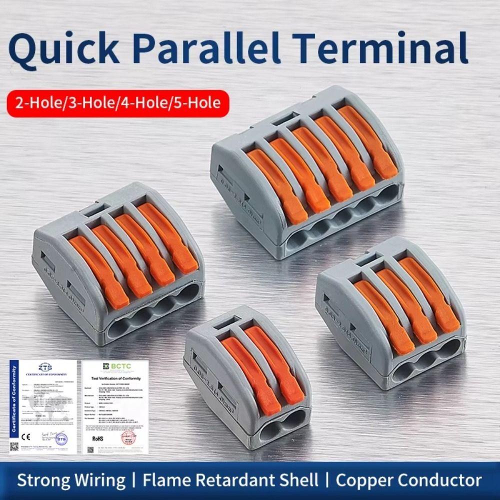 

Universal Type Quick Terminal Block 3 4 5 Ports Push-in Terminal Blocks New Electrical Connectors CMK-412