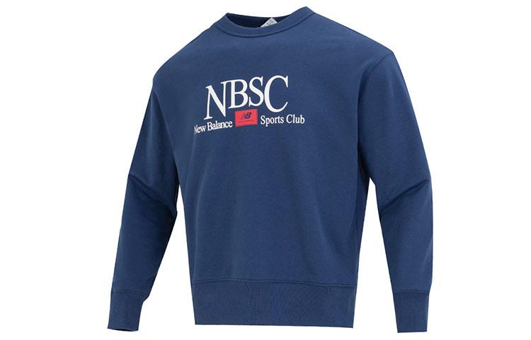 New Balance Mens NBSC Crewneck Sport Pullover Sweatshirt Blue AMT31556-NNY M