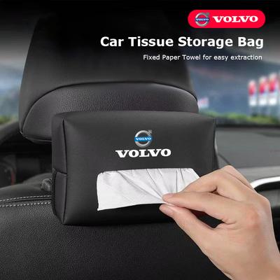 Car Logo Tissue Storage Bag Paper Towel Organizer For ES90 EC40 EX40 EM90 XC90 V90 V60 XC60 V40 S80 S60 S90 C40 XC40 V70 X
