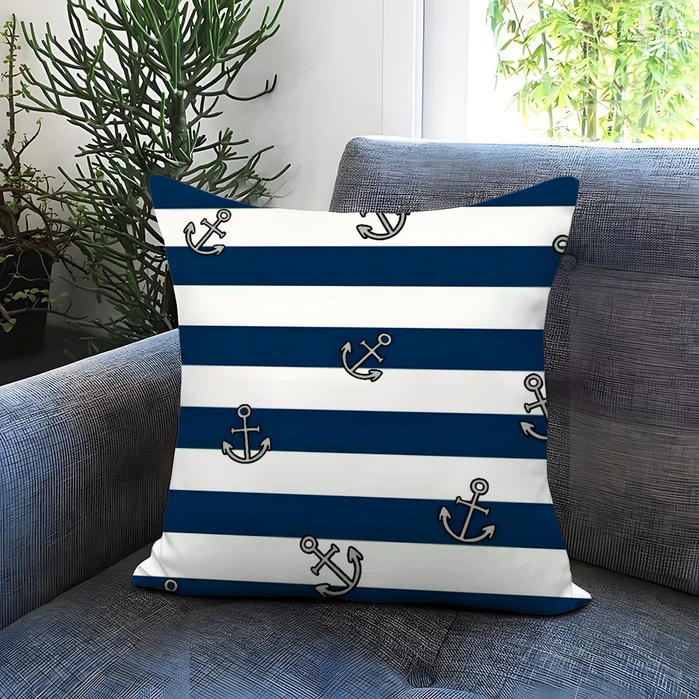 Fashion O-OOcean Sailor Cushion Cover Comfortable Reversible Pillow Cover Ideal for Car Sofa Bedroom & Beyond