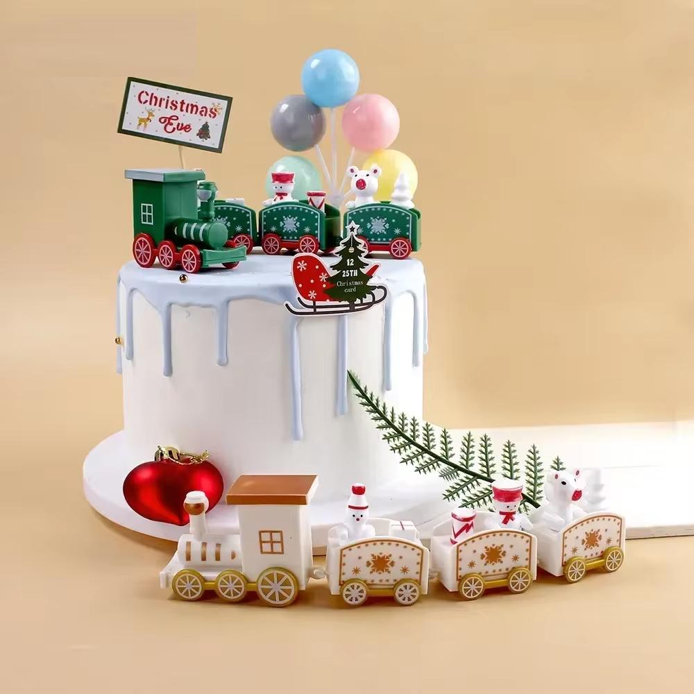 Christmas Plastic Train Decorations Mini Snowman Gingerbread Decorations for Trains Christmas Trains Christmas Decorations Gifts