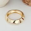 Interlocking Ring Open Bangle - European & American Light Luxury Design for Women