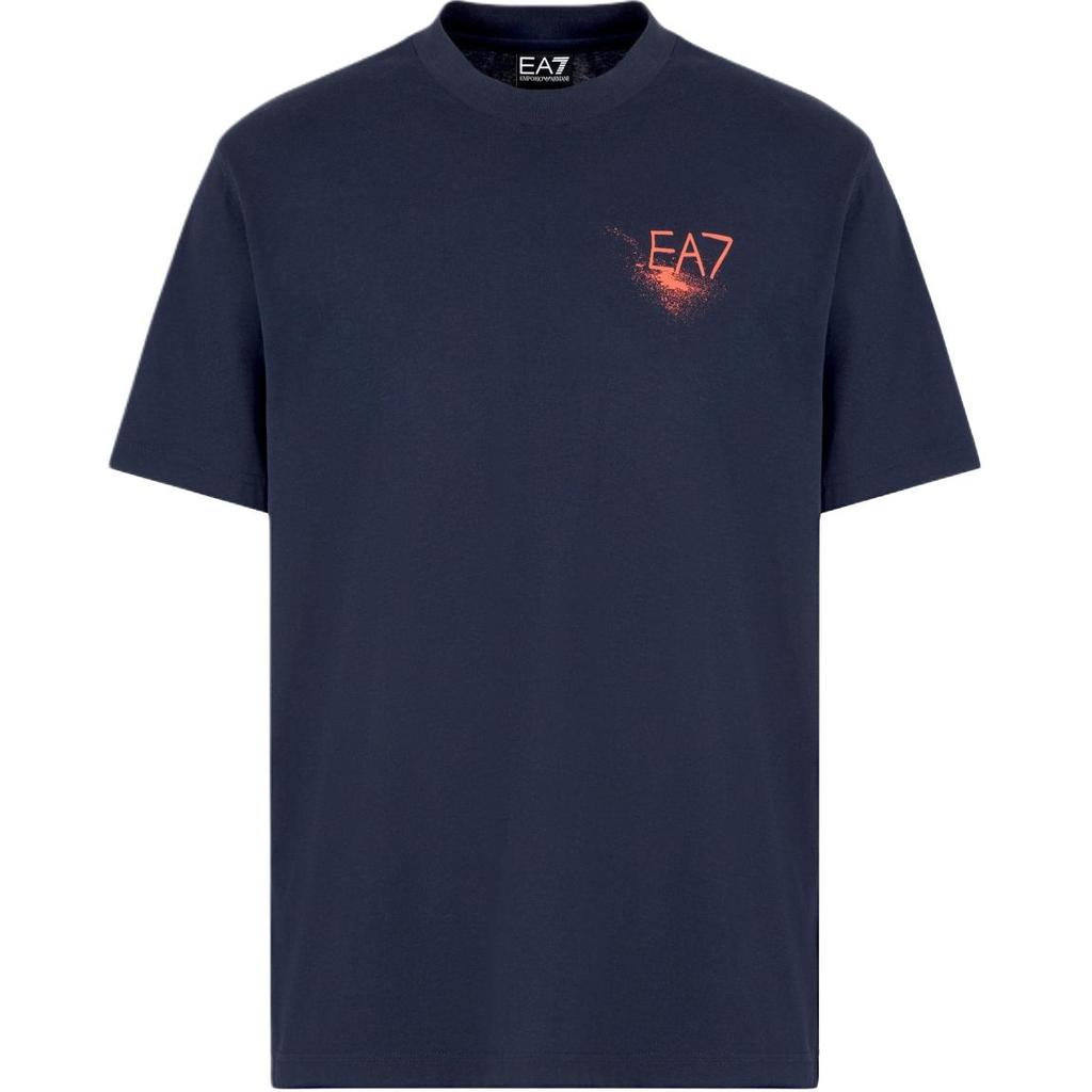 Emporio Armani EA7 SS25 Regular Fit Crew Neck Short Sleeve Fitness T-Shirt Men Tops Blue 7M000104-AF10375-UB102