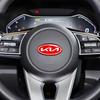 Koolstofvezel Auto Stuurwiel Embleem Sticker Badge Voor KIA K2 K3 K5 KX5 Sportage GT R Stinger Rio Optima Sorento Forte Soul