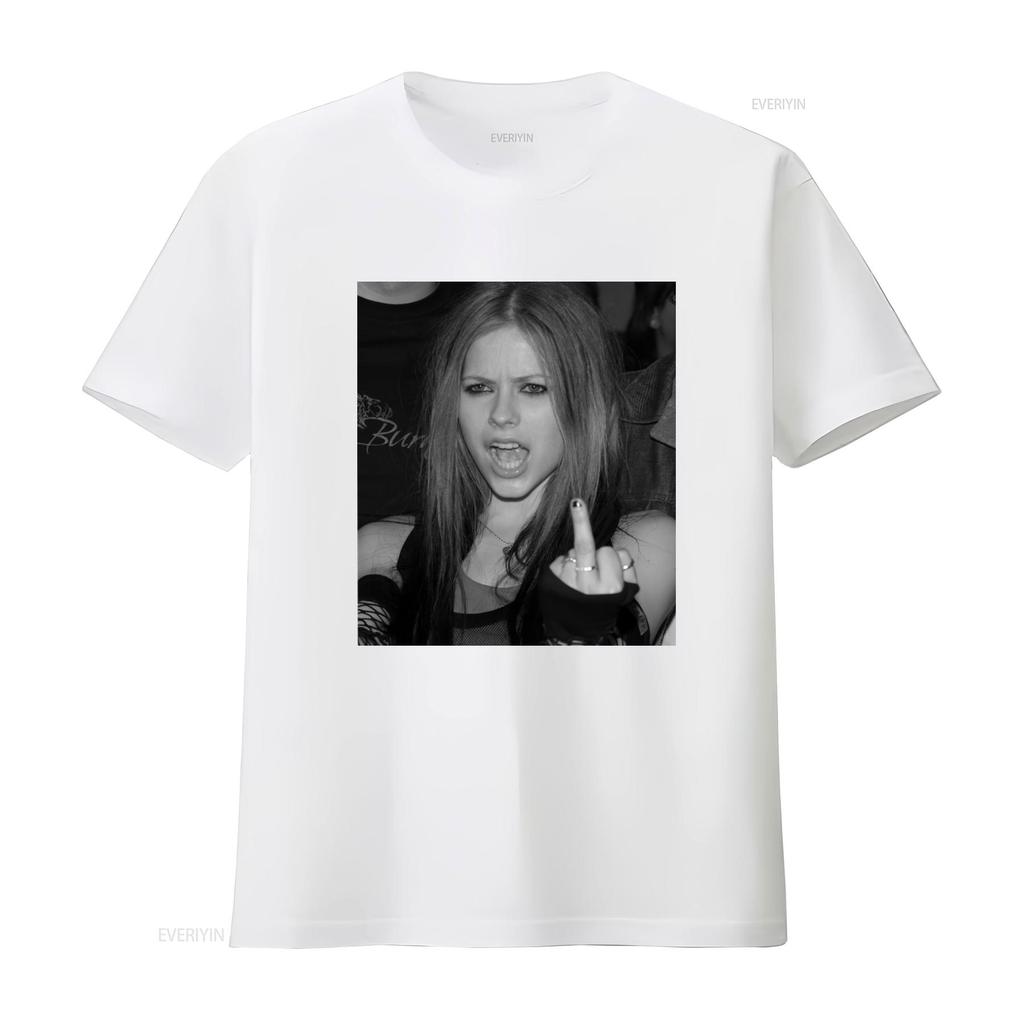 Avril Lavigne Complicated Rock Style T Shirt For Women Girls Vintage Washed Comfortable Versatile Stretched Soft Fashion