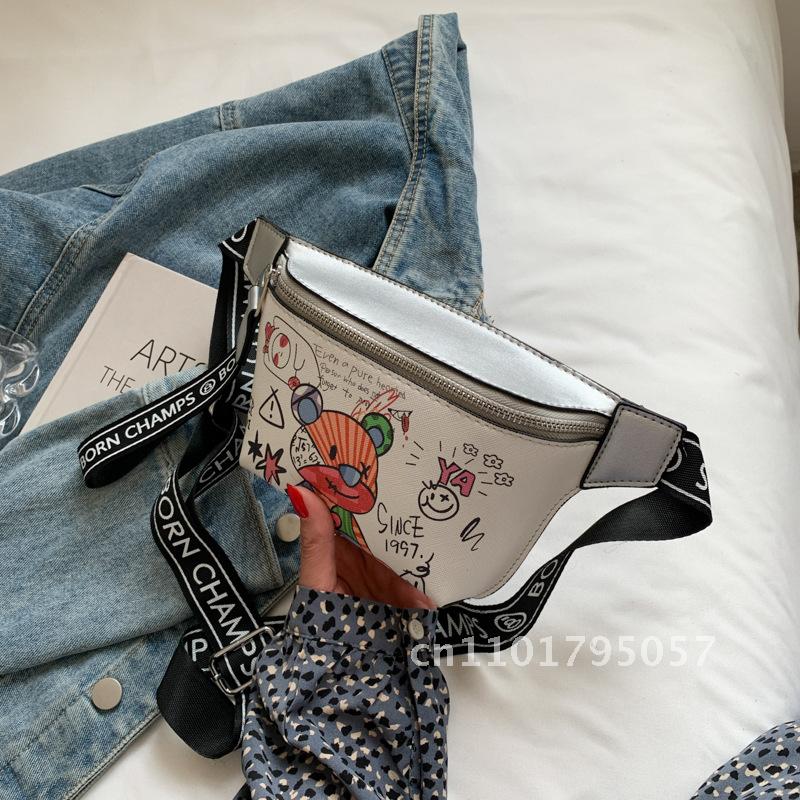 Colorful Graffiti Crossbody Bag Fashiable And Cute Small Chest Bag Waist Bag, Casual Trampoline Bag, Shoulder Bag Backpack