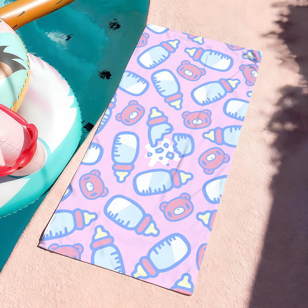 Fashion G-Gloomy-Bear Cute Towel Soft Pool Gift For Travel Gym Shower Camping Quick Dry Sports Large Beach Towels
