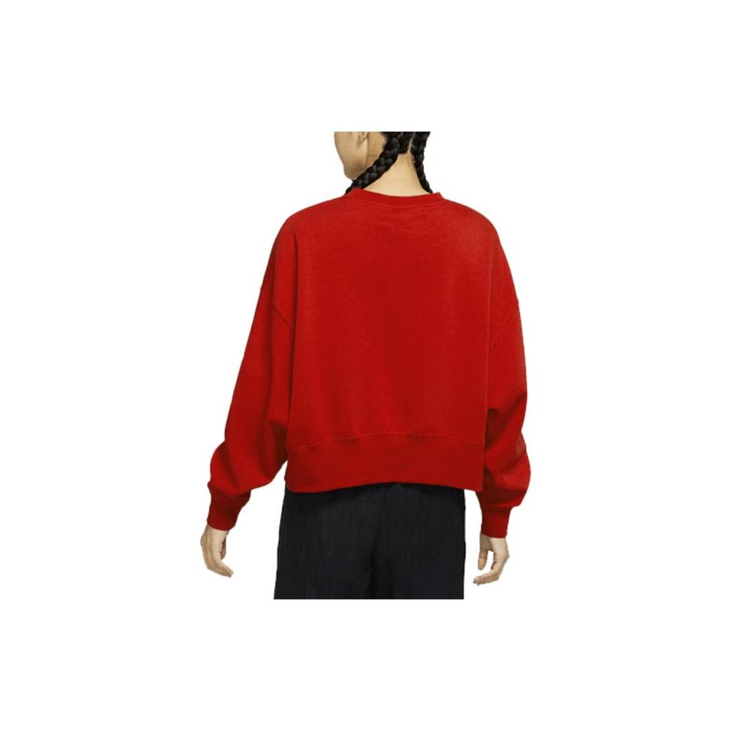 Nike CNY Collection New Year Edition Loose-Fit Knit Sport Long Sleeve Sweatshirt Women Sweatshirt Red DR7842-687