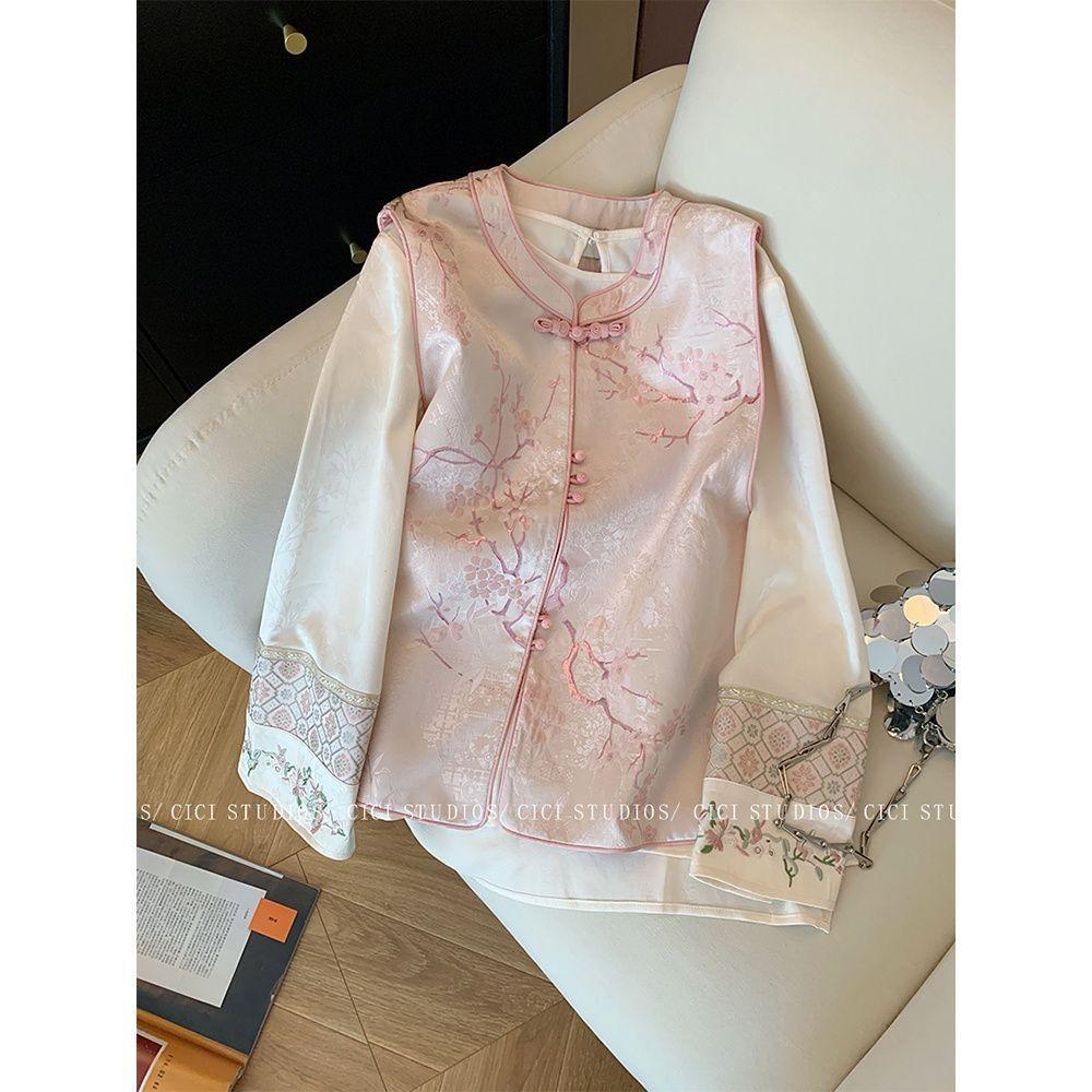 

Розовый жаккардовый костюм-жилет на пуговицах, женский, 2025 новый, высококлассный дофаминовый жилет 3XL (recommended 138-75 kg)