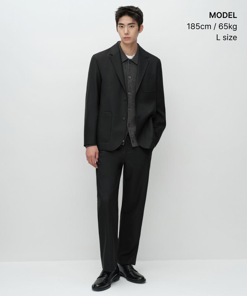 MUSINSA STANDARD [City Workers] Wool Blend Blazer [Black]