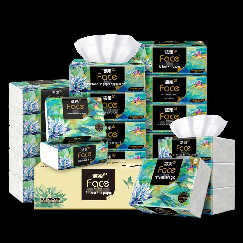 JieRou Thickened 4-Ply Wet Strength Facial Tissue
