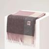 100% Cashmere Check Scarf Pink Gray