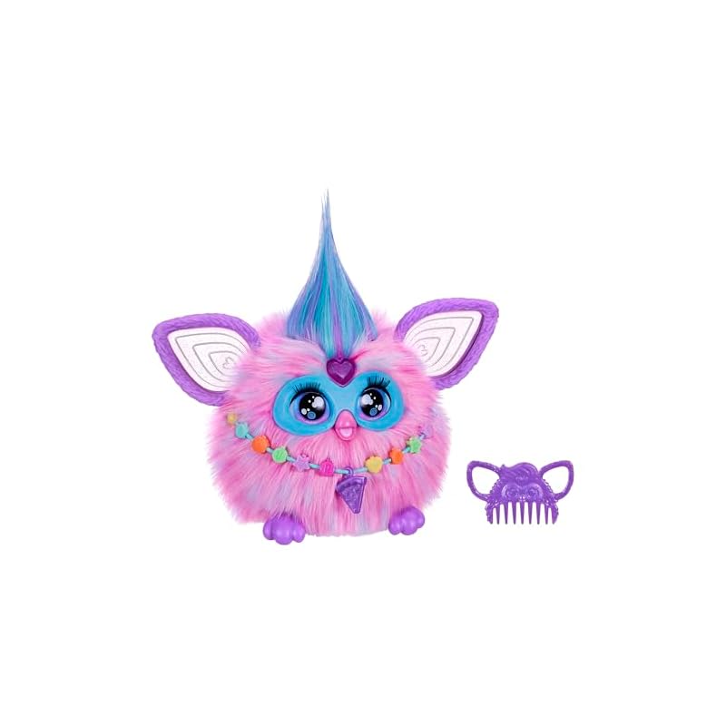 Hasbro Furby Zuckerwatte Rosa und Blau Sprachaktiviertes Interaktives Spielzeug für Jungen und Mädchen ab 6 Jahren mit 15 Mode-Accessoires, Animatronisch, Motorisiert