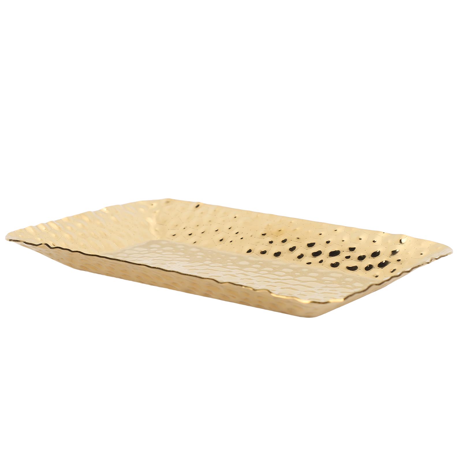 

Золотой кованый прямоугольный сервировочный поднос из нержавеющей стали, декоративное блюдо, поднос для закусок для еды, фруктов, десертов, полотенец L