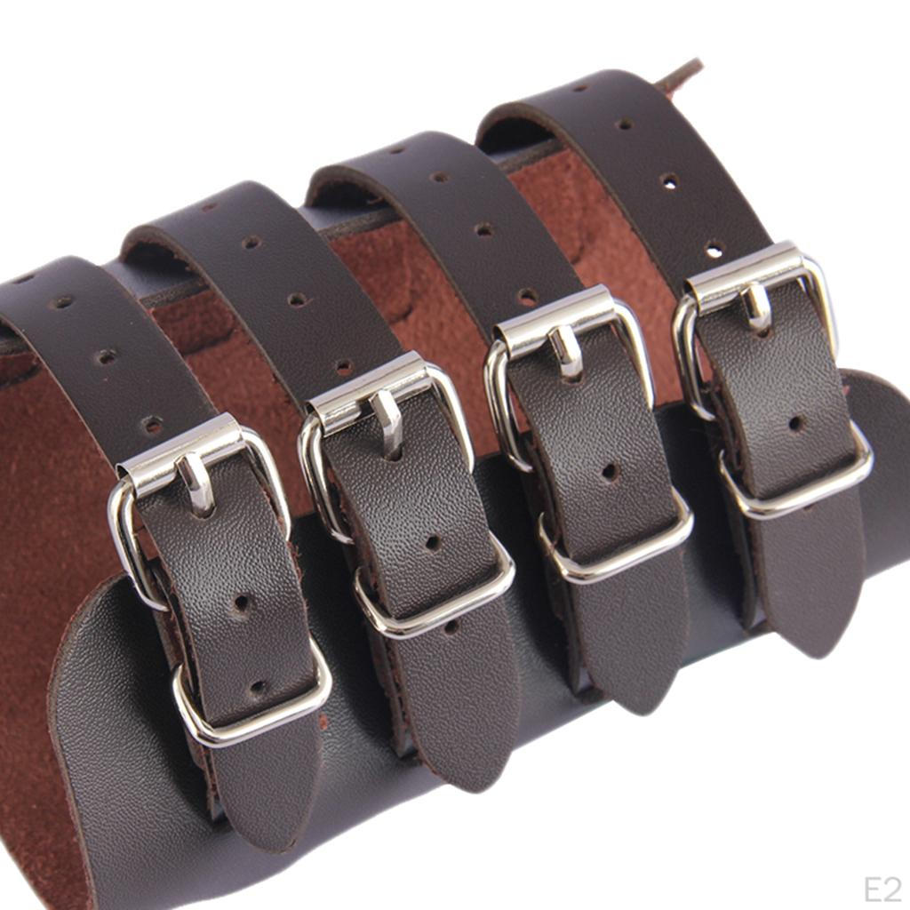 Wide Arm Guard for Bow Hunting, PU Leather Hand Adjustable Protective Gear Practice Target -