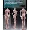 TOYBARJAPAN 1/6 Scale Action Figure Body, TBLeague PLMB2017-S22A, Bodybuilder Type, Ultra-Flexible Seamless Female Body, Pale Series, Medium Bust, Whi