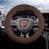 Suitable for Fiat Long Plush Steering Wheel Cover, Fashionable Autumn and Winter Warm Non-Slip Protective Cover, Suitable for Topolino 600 Hybrid