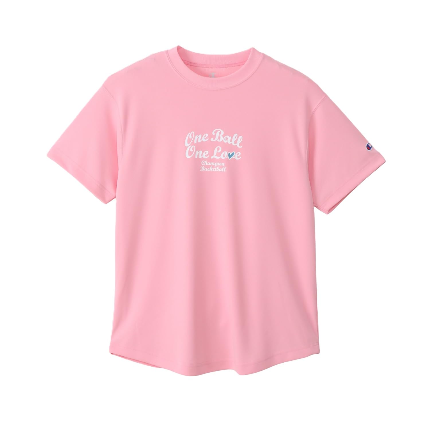 

Champion Short Sleeve Pale with a Round Quick Antibacterial and Odor and Breathable Design with a Graphic Logo Print Women s T-Shirt, CW-CB327, Pink,