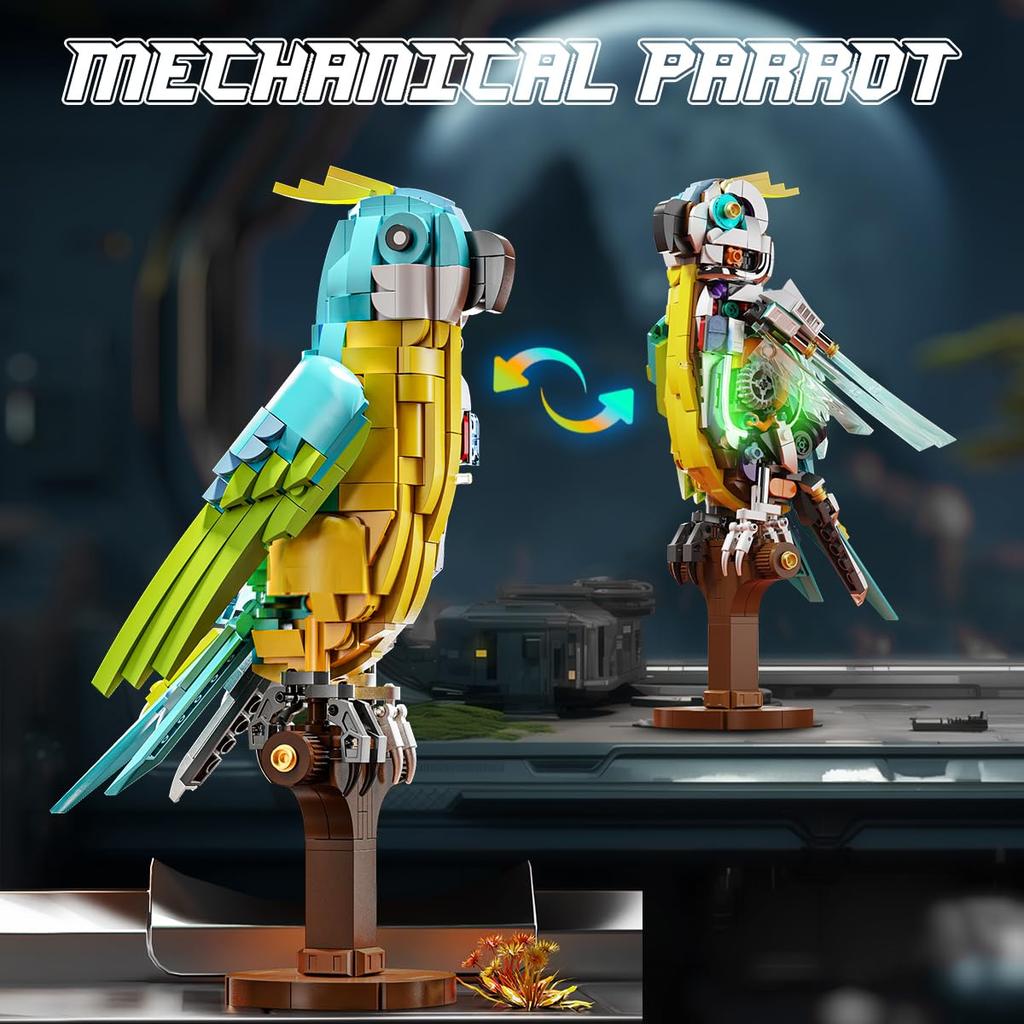 High-Quality 688Pcs High-Quality Parrot High-Quality Building Collection Kit High-Quality Mechanical High-Quality Birds High-Quality Building