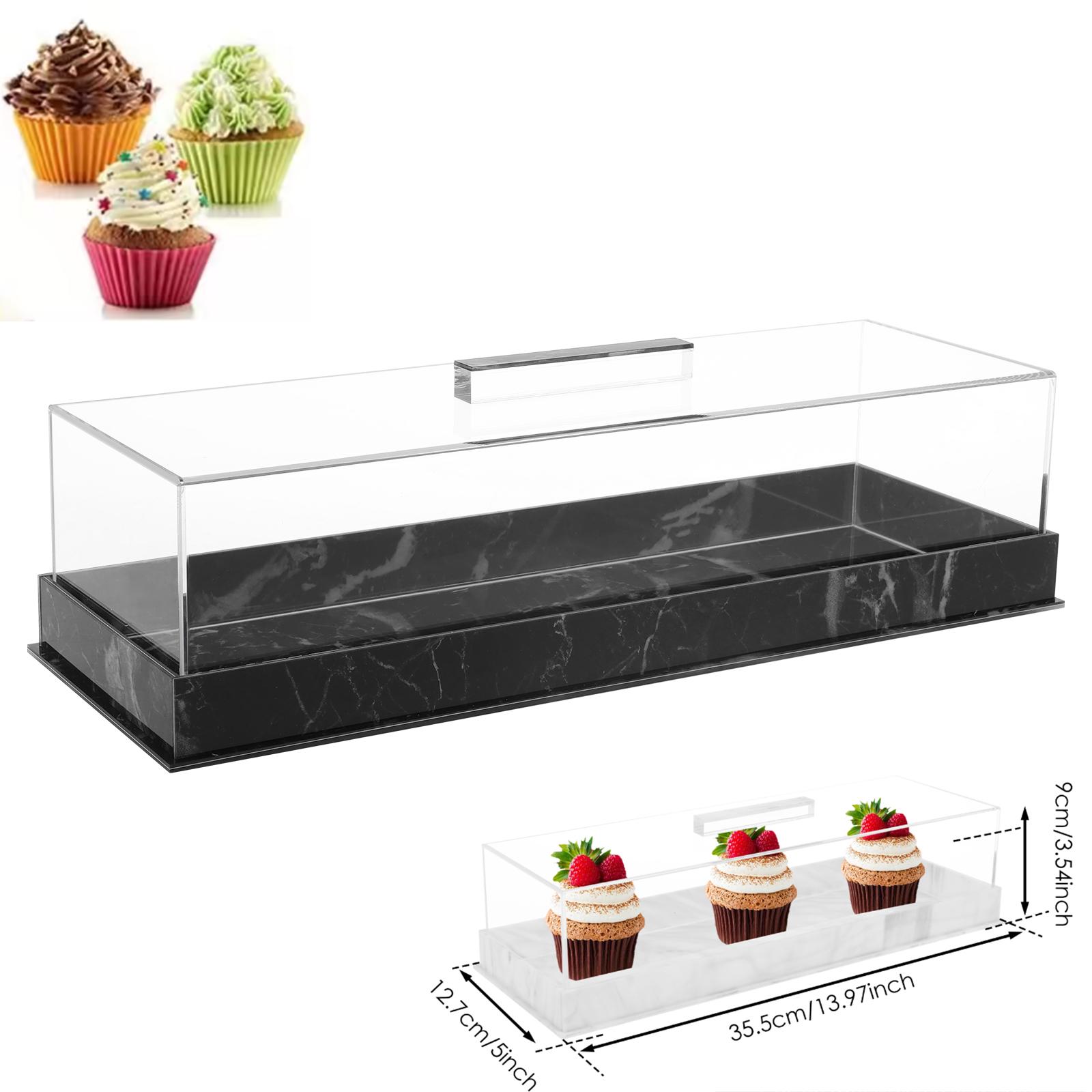 

Rectangle Cake Stand Tray Multifunctional Dessert Cupcake Display Rack Reusable Food Platter Pastry Holder Elegant Table Decorative Serving Tool For W чорний