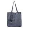 Lazy Retro New Washed Denim Cloth Shoulder Bag Women's Leisure Commuter Tote Bag Large Capacity Travel