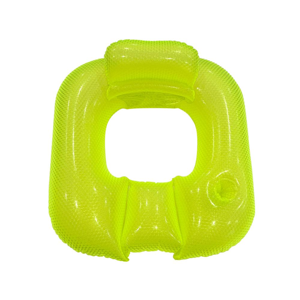 2026 New Summer PVC Pearlescent Square Inflatable Float Lounge Chair with Backrest for Adults Kids Outdoor Pool Water Sofa