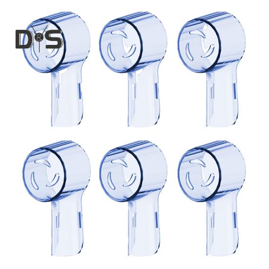 

6 шт. Защитные чехлы для зубных щеток с вентиляционным отверстием, пищевые, без BPA, многоразовые защитные пылезащитные чехлы для серии IO синий