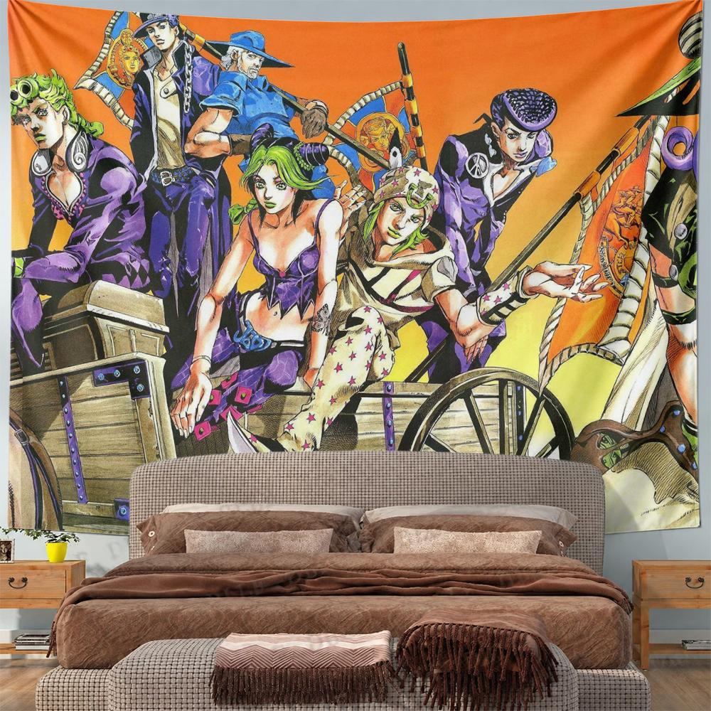 Lovely Purple Fantasy Characters Cart Bohemian Tapestry, Deep Purple Elegant Touch, Wonderful Gift for Housewarming and New Home with Hip