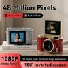 4K Digital Camera 1080P Video Camera 48MP Digital Camera CCD Camera Ultra HD 16X Digital Zoom Vlogging Camera LED Fill Light And Beauty Filter