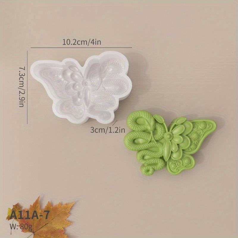Flower Bar DIY Halloween Butterfly Candle Mold Skull Snakehead Mold Undead Day Silicone Baking Mold