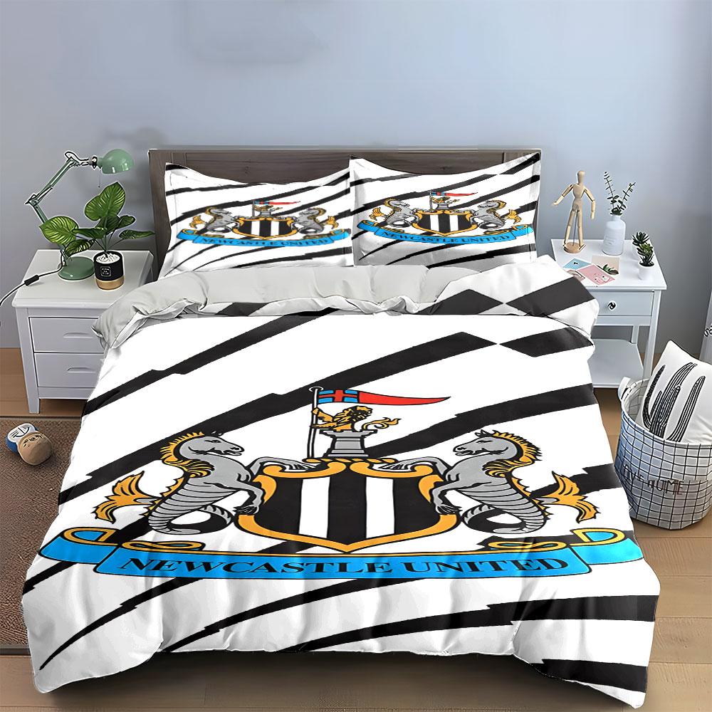 Black Stripes, Newcastle United Crest. Bedding Sets Duvet Cover Sets Duvet Covers Pillowcases(1*Duvet Cover 2*Pillowcases Without Duvet Insert)