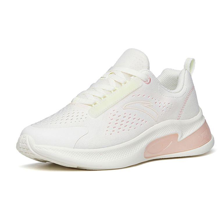 Anta Running Series Elastic Gel Technology Shock Absorption Non-Slip Wear-Resistant Low-Top Running Shoes Women sneaker White Green 122225522-4
