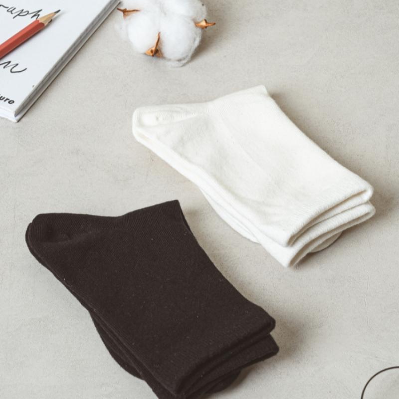 Monfoot Men S baSic Mid Calf SockS White